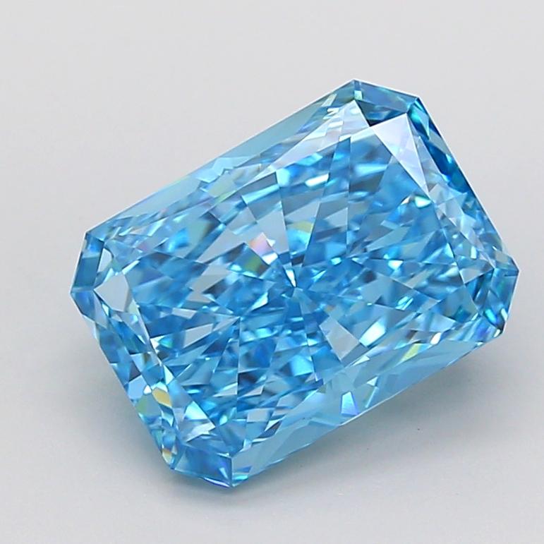 4.54 Ct. Fancy Vivid Blue Radiant Lab Grown Diamond