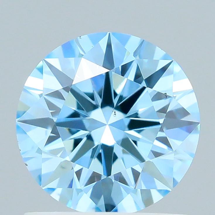 1.03 Ct. Fancy Vivid Blue Round Lab Grown Diamond