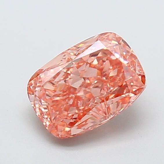 2.10 Ct. Fancy Intense Brownish Pink Cushion Lab Grown Diamond
