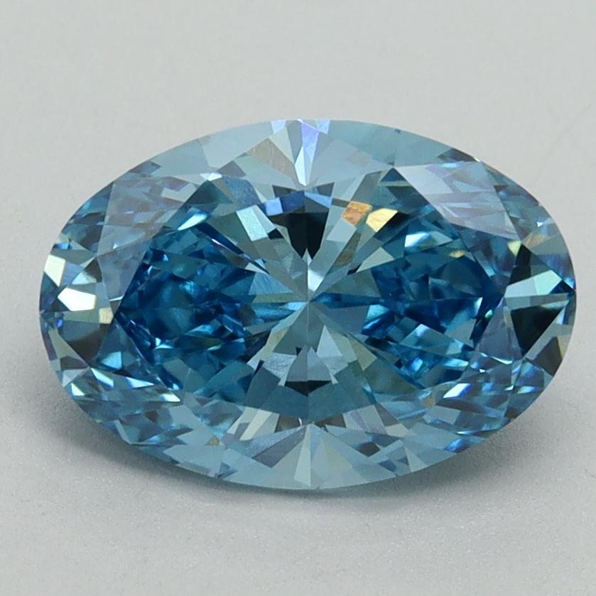 2.04 Ct. Fancy Vivid Blue Oval Lab Grown Diamond