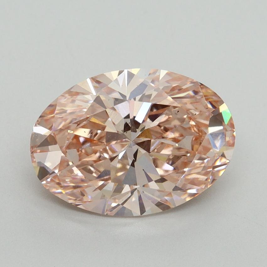 3.02 Ct. Fancy Intense Pink Oval Lab Grown Diamond