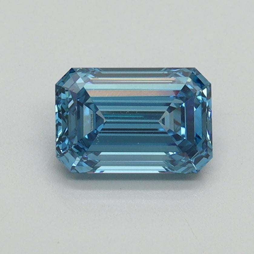 1.02 Ct. Fancy Vivid Blue Emerald Lab Grown Diamond