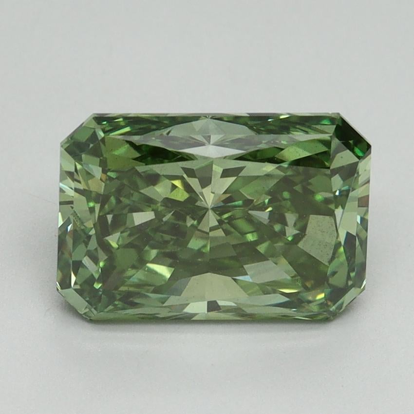 3.09 Ct. Fancy Vivid Green Radiant Lab Grown Diamond