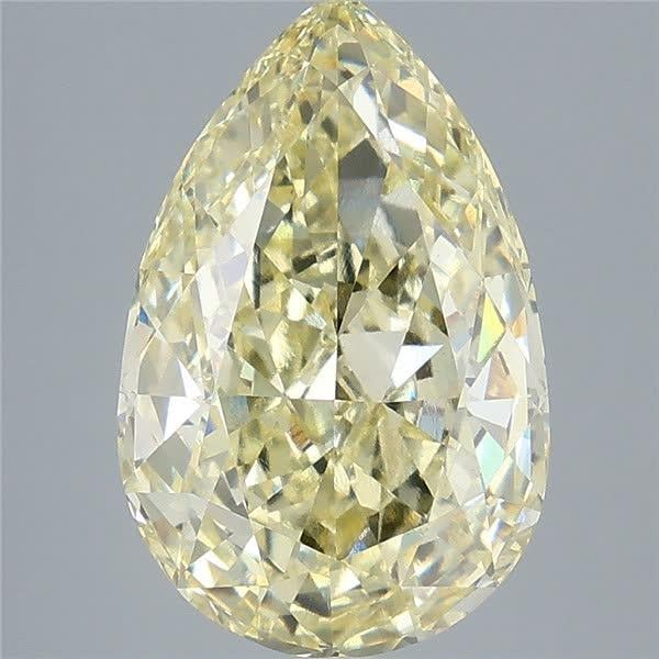 5.03 Ct. Fancy  Yellow Pear Lab Grown Diamond