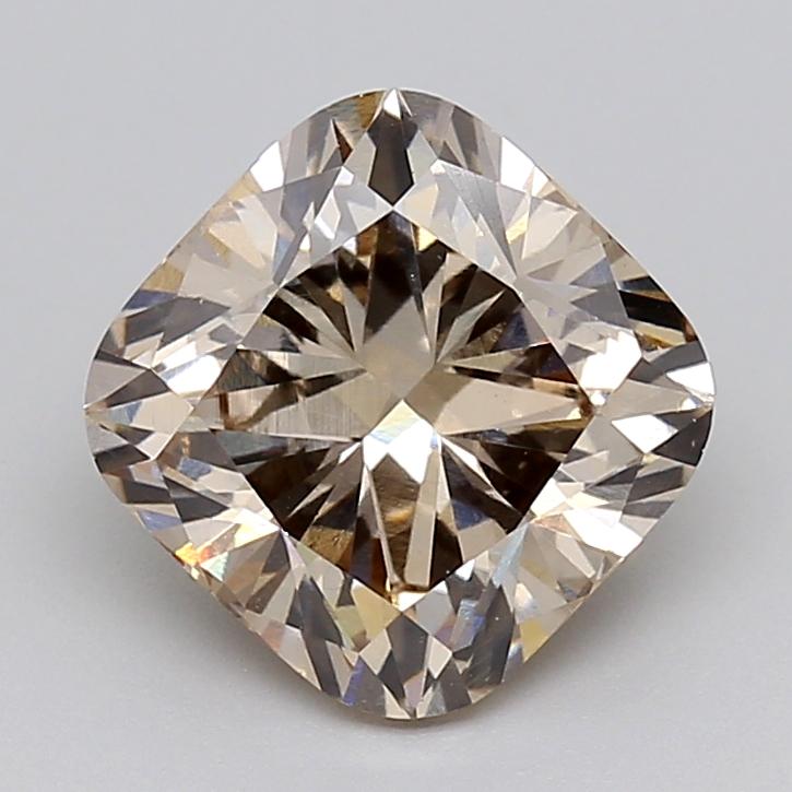 4.00 Ct. Light  Brown Cushion Lab Grown Diamond