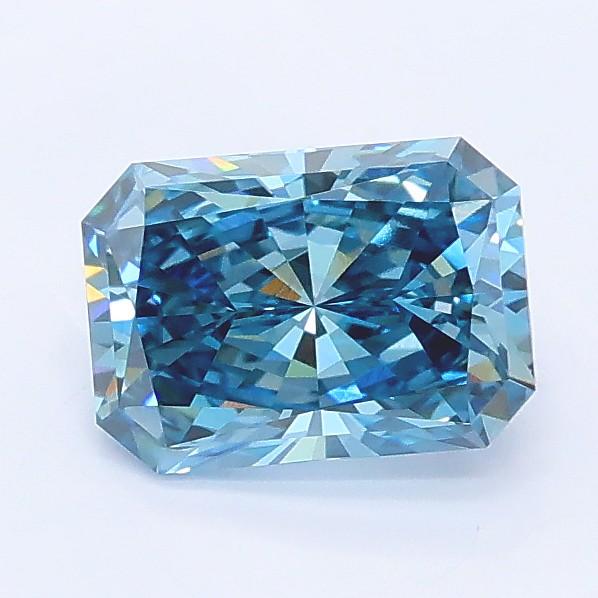 1.06 Ct. Fancy Vivid Blue Radiant Lab Grown Diamond