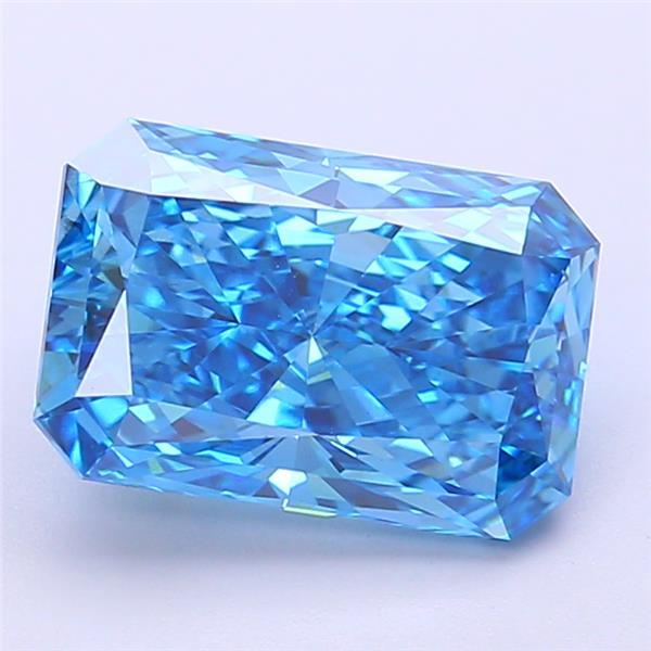 3.01 Ct. Fancy Vivid Blue Radiant Lab Grown Diamond