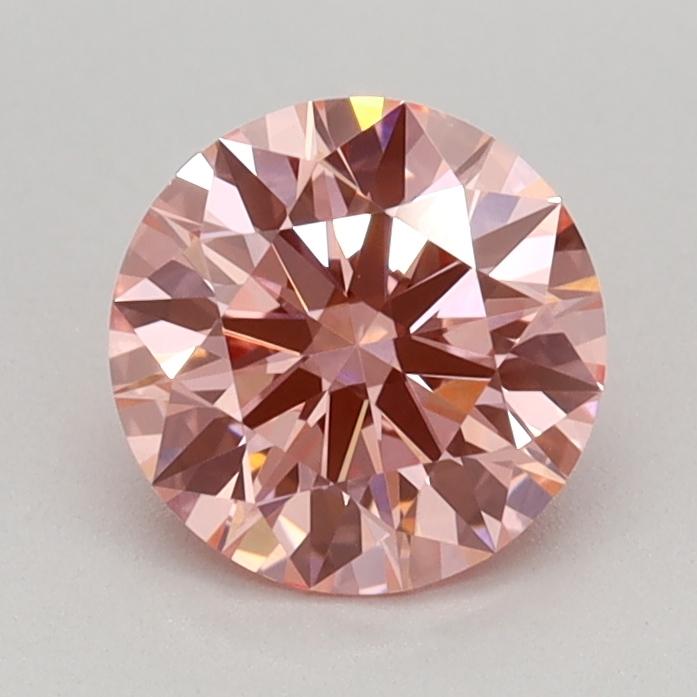 0.78 Ct. Fancy Vivid Pink Round Lab Grown Diamond