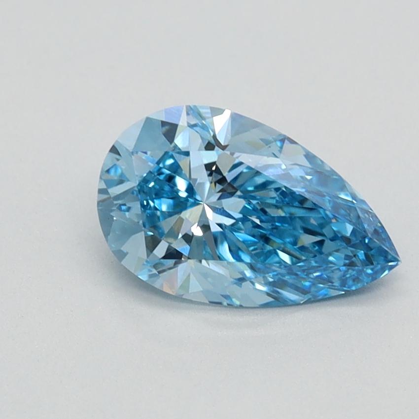 0.84 Ct. Fancy Vivid Blue Pear Lab Grown Diamond