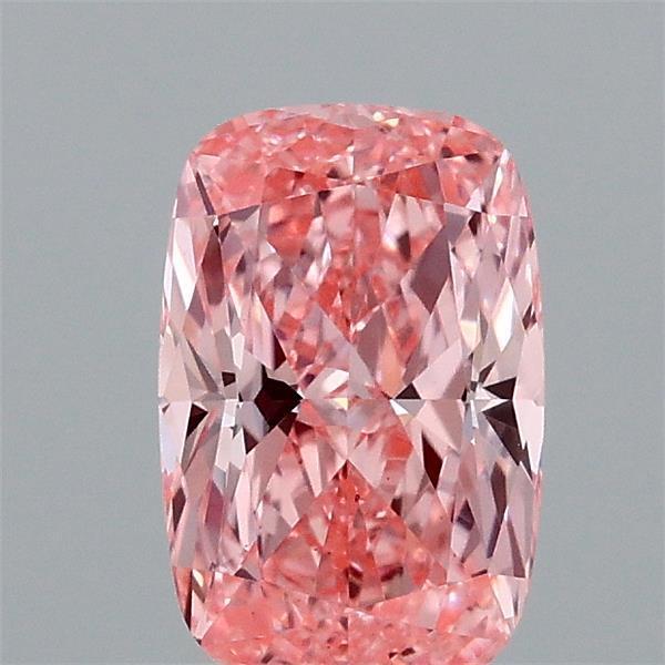 0.93 Ct. Fancy Vivid Pink Cushion Lab Grown Diamond