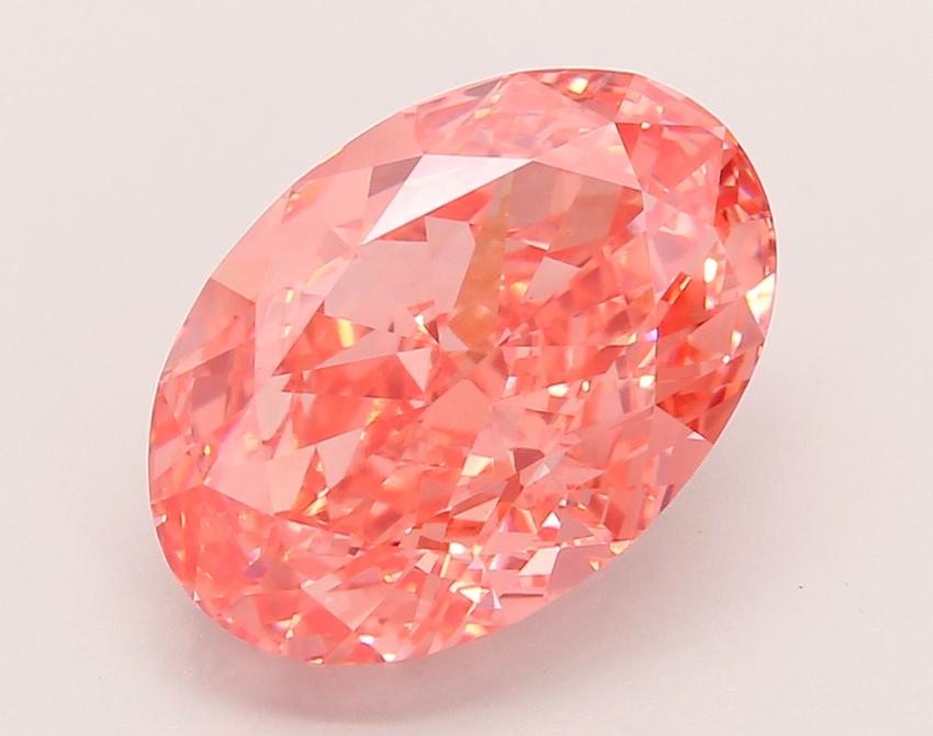 5.68 Ct. Fancy Vivid Pink Oval Lab Grown Diamond