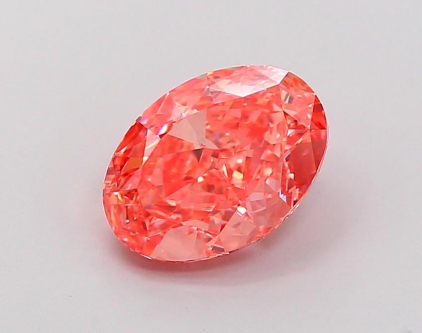 2.14 Ct. Fancy Vivid Pink Oval Lab Grown Diamond