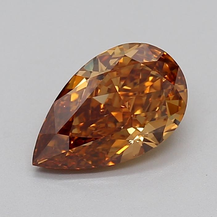 2.02 Ct. Fancy Intense Brownish Orange Pear Lab Grown Diamond