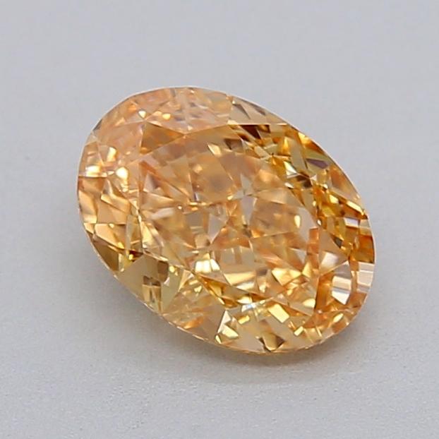 1.02 Ct. Fancy Intense Yellow Orange Oval Lab Grown Diamond