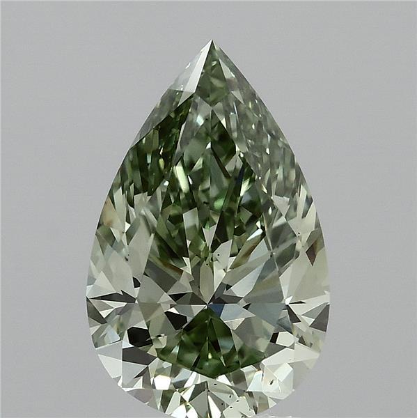 3.00 Ct. Fancy Vivid Green Pear Lab Grown Diamond