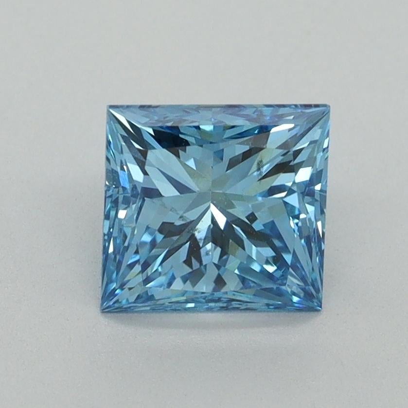 1.50 Ct. Fancy Vivid Blue Princess Lab Grown Diamond