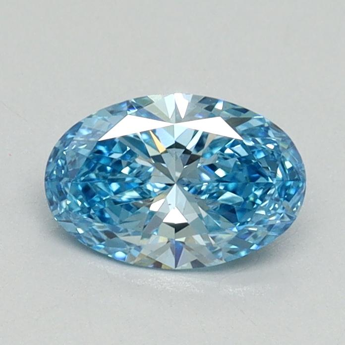 0.61 Ct. Fancy Vivid Blue Oval Lab Grown Diamond