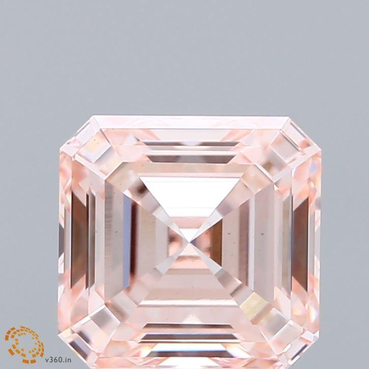 3.02 Ct. Fancy Intense  Pink Asscher Lab Grown Diamond