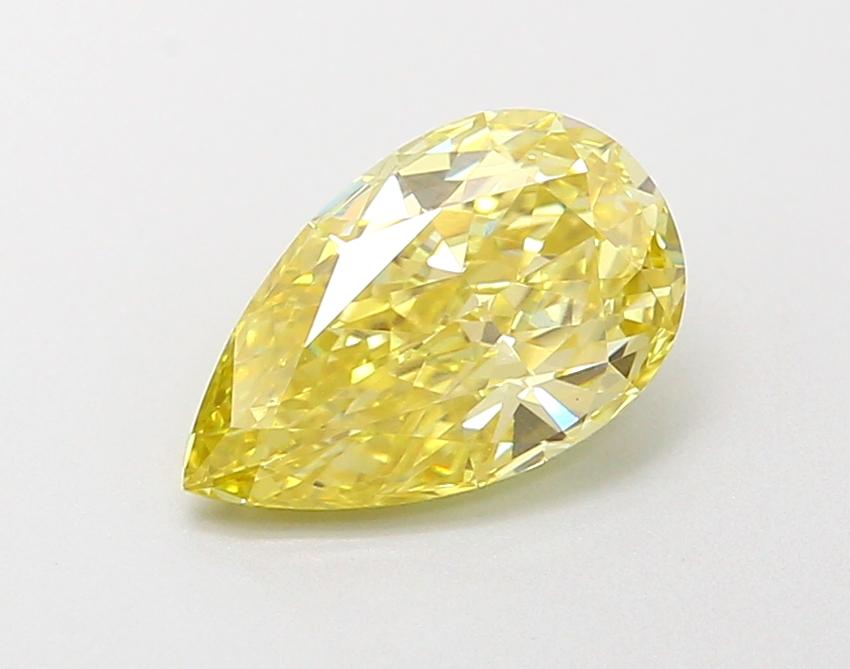 1.08 Ct. Fancy Intense  Yellow Pear Lab Grown Diamond