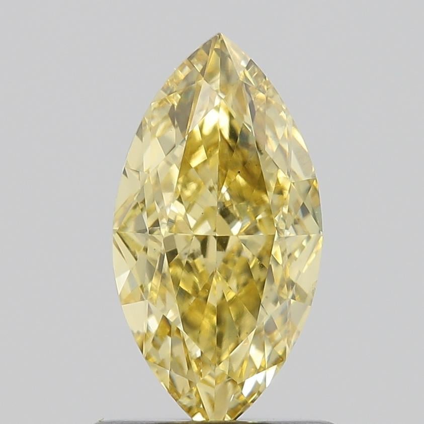 0.90 Ct. Fancy Intense Yellow Marquise Lab Grown Diamond