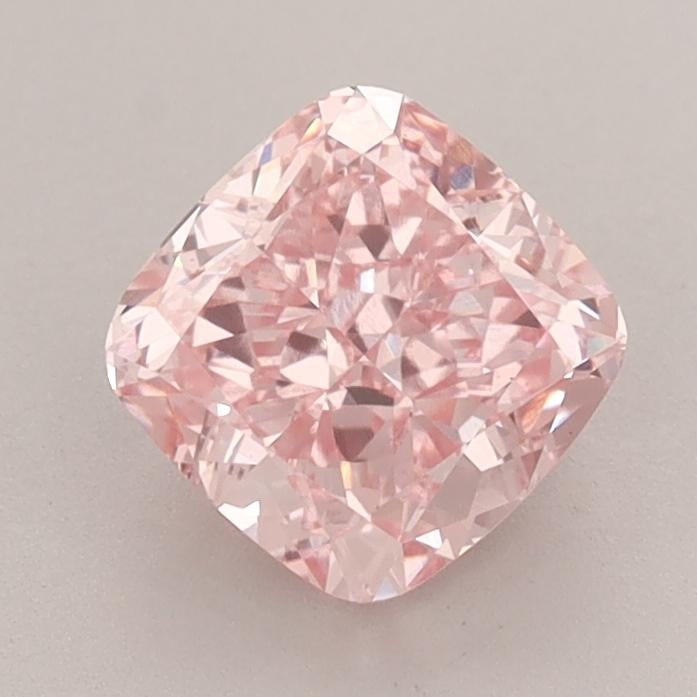 1.43 Ct. Fancy Vivid Pink Cushion Lab Grown Diamond