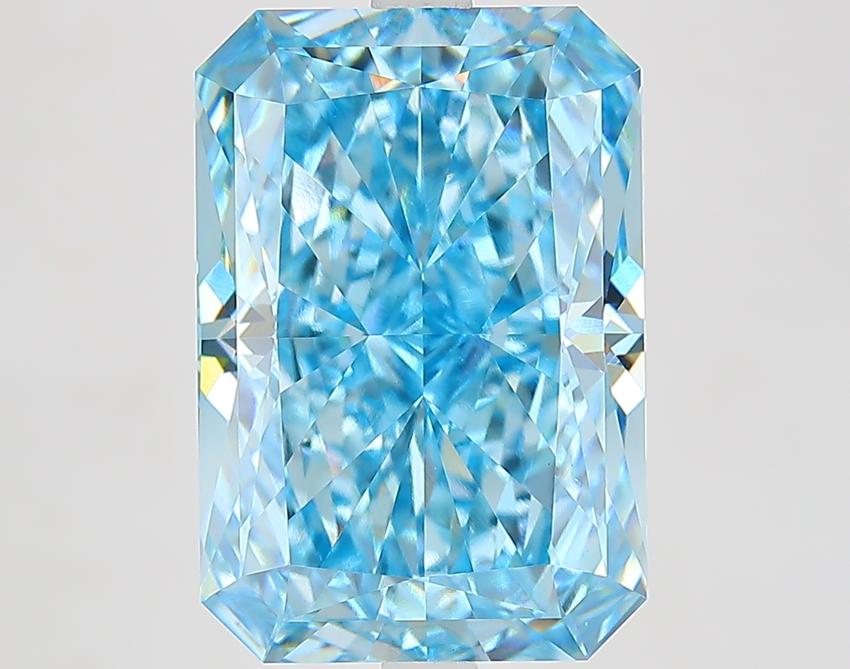 7.60 Ct. Fancy Vivid Blue Radiant Lab Grown Diamond
