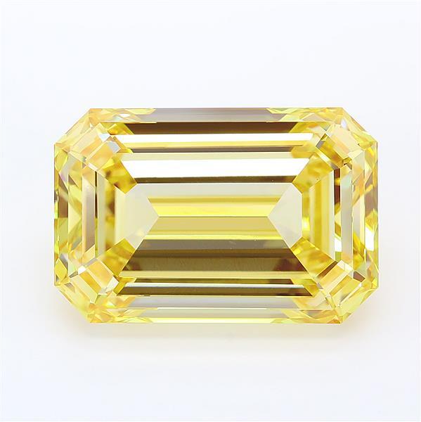 16.22 Ct. Fancy Intense Yellow Emerald Lab Grown Diamond