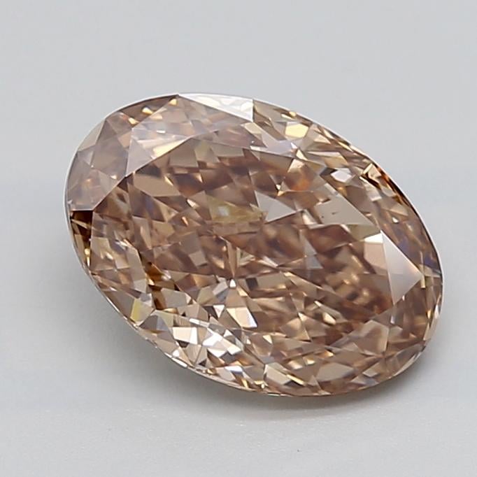 2.50 Ct. Light  Brown Oval Lab Grown Diamond
