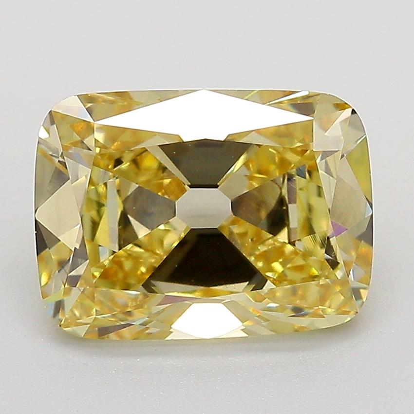 3.24 Ct. Fancy  Yellow Cushion Lab Grown Diamond