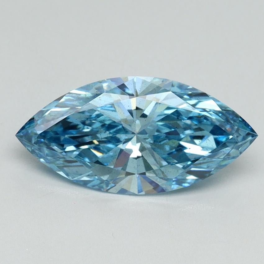2.00 Ct. Fancy Vivid Malibu Blue Marquise Lab Grown Diamond