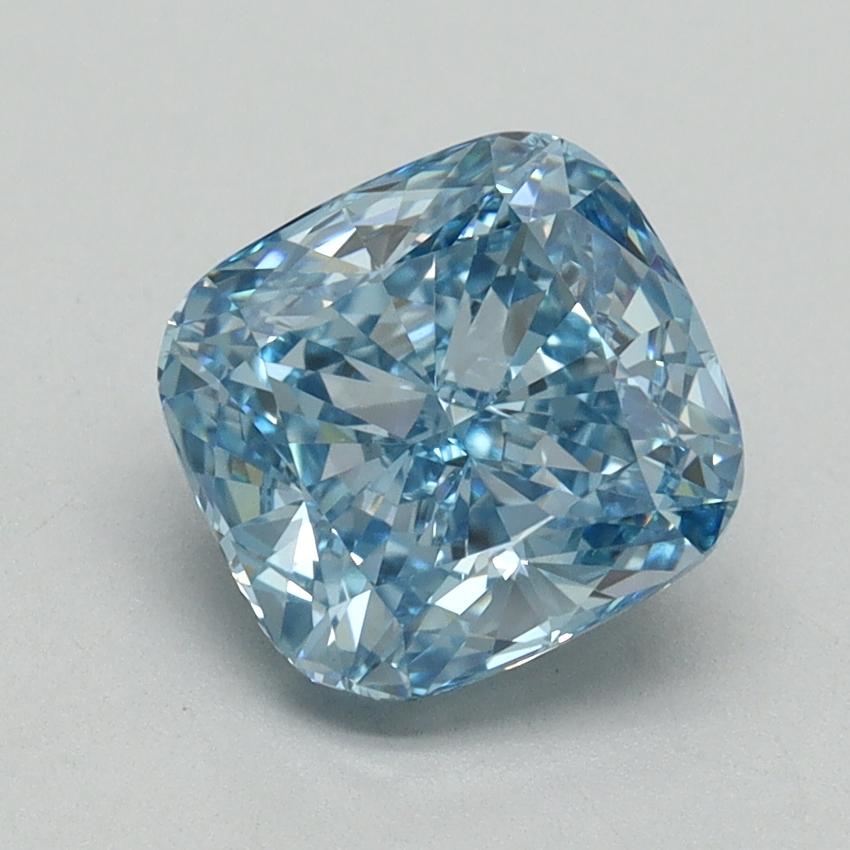 2.05 Ct. Fancy Vivid Blue Cushion Lab Grown Diamond