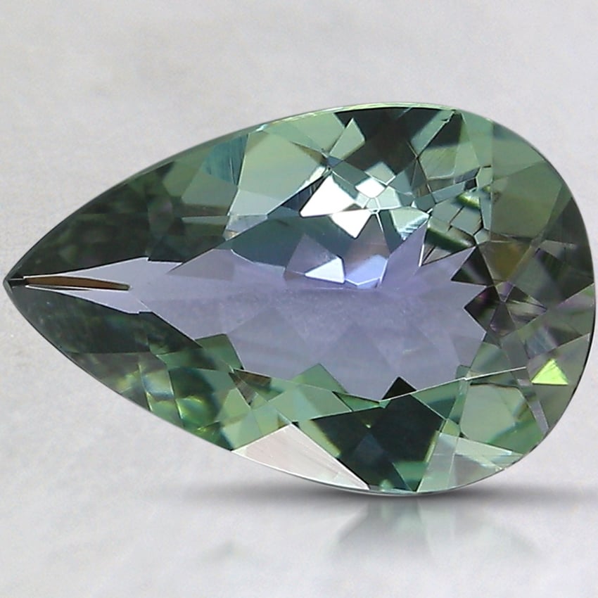 11.9x7.9mm Unheated Parti-Color Pear Tanzanite