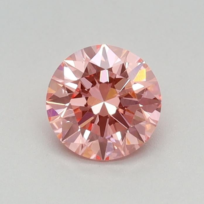 0.45 Ct. Fancy Vivid Pink Round Lab Grown Diamond