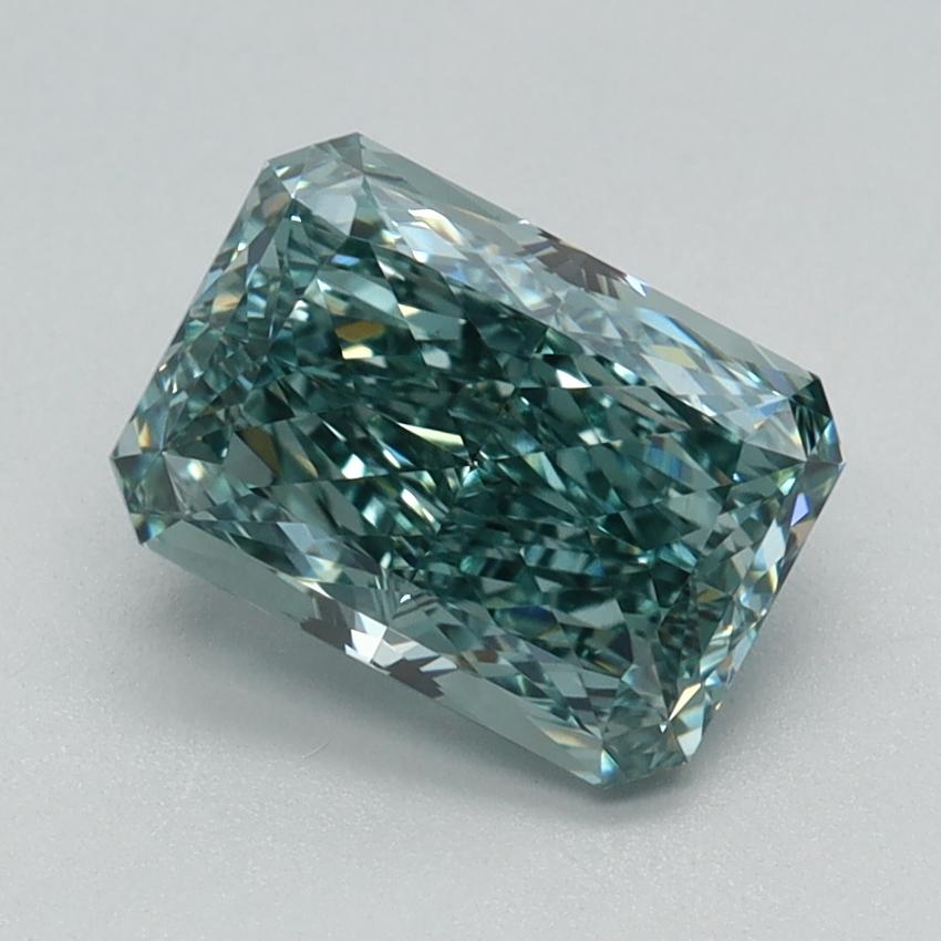 1.51 Ct. Fancy Green Vivid Radiant Lab Grown Diamond