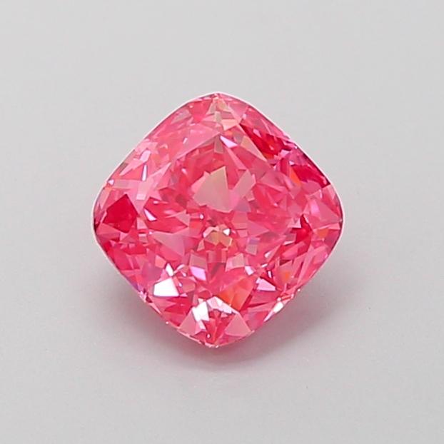 1.04 Ct. Fancy Vivid Pink Cushion Lab Grown Diamond