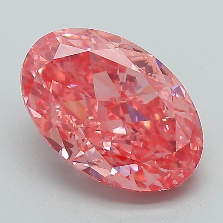 2.27 Ct. Fancy Vivid Pink Oval Lab Grown Diamond