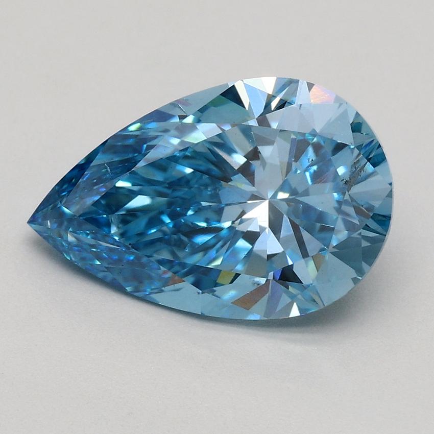 2.09 Ct. Fancy Vivid Blue Pear Lab Grown Diamond