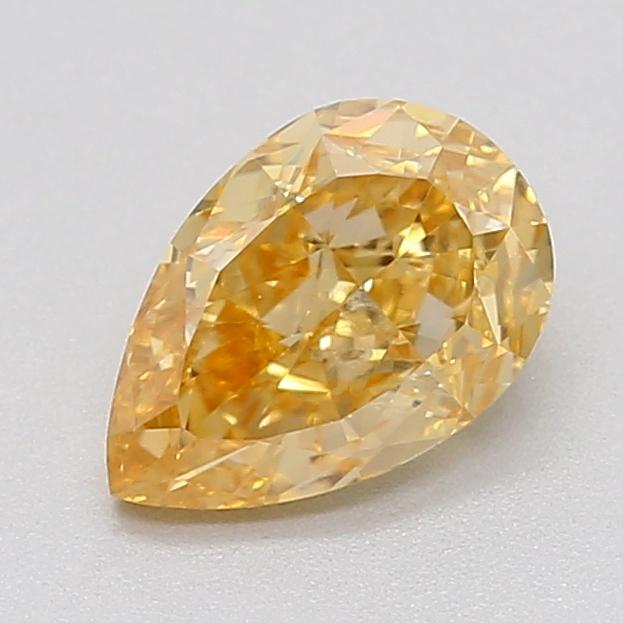 1.00 Ct. Fancy Intense Yellow Orange Pear Lab Grown Diamond