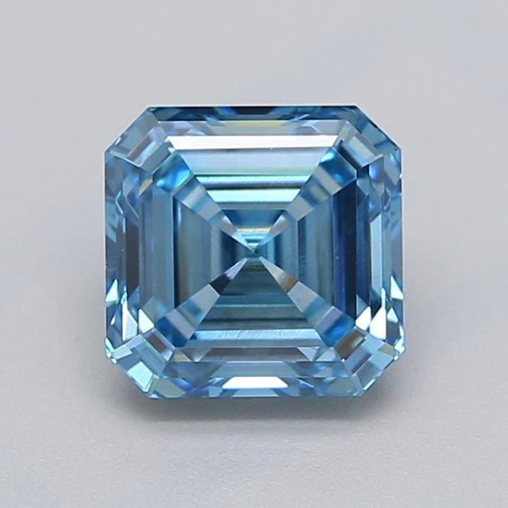 1.04 Ct. Fancy Vivid  Blue Asscher Lab Grown Diamond