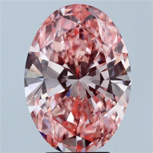 5.03 Ct. Fancy Vivid Pink Oval Lab Grown Diamond