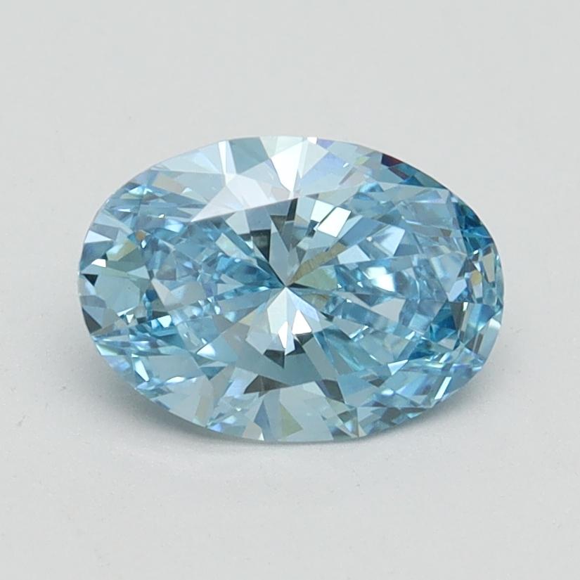 1.12 Ct. Fancy Vivid Blue Oval Lab Grown Diamond