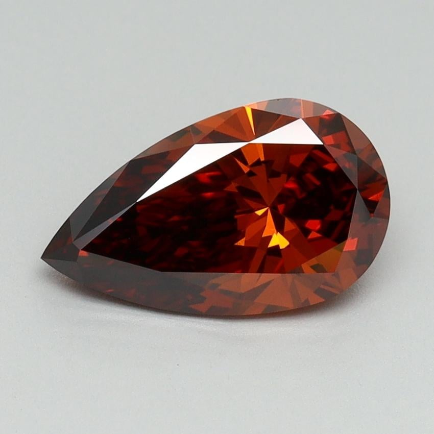 1.59 Ct. Fancy Deep Orange Pear Lab Grown Diamond