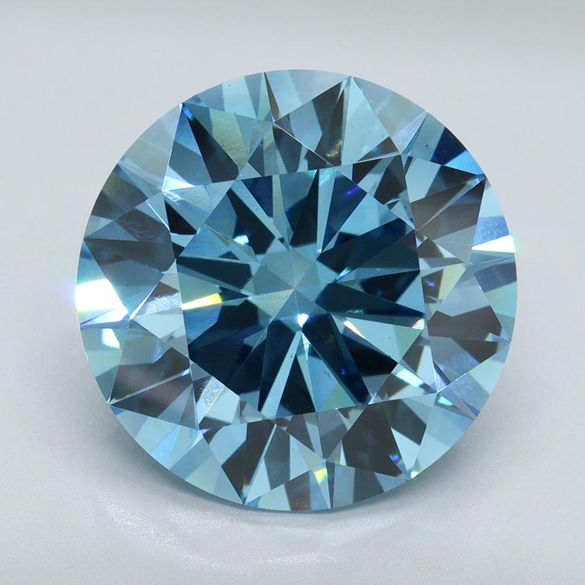 9.01 Ct. Fancy Vivid Blue Round Lab Grown Diamond