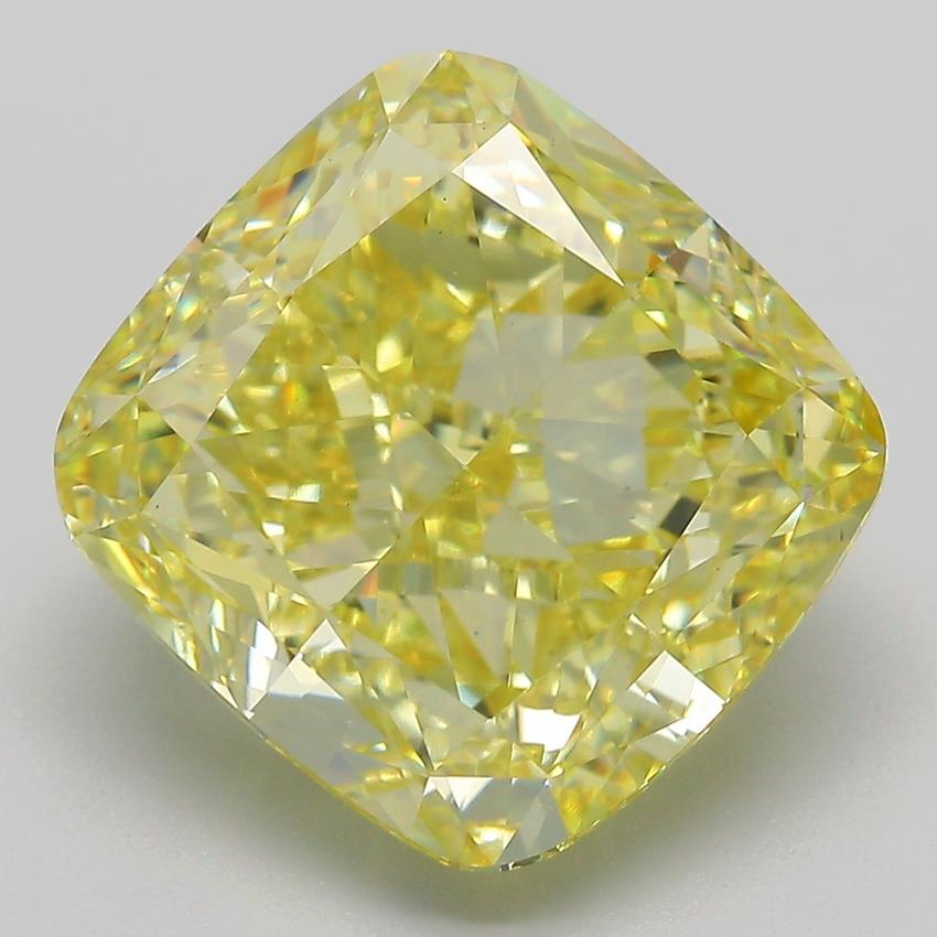 11.06 Ct. Fancy Intense  Yellow Cushion Lab Grown Diamond