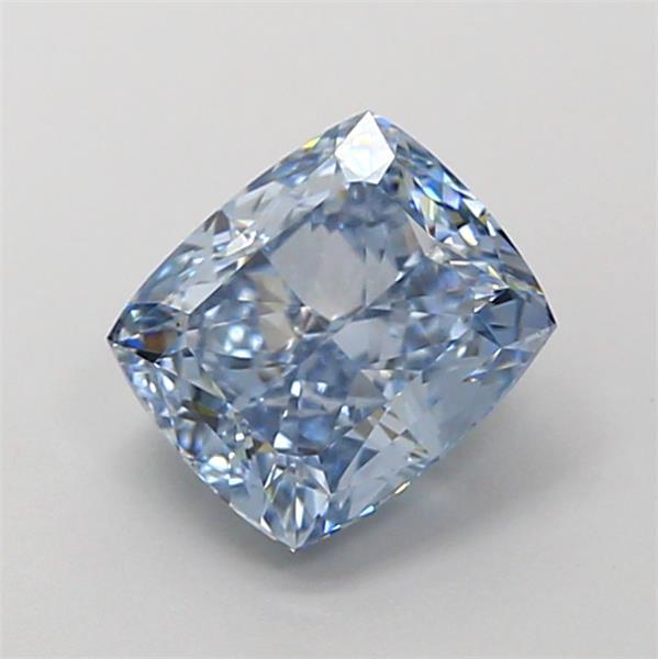 1.58 Ct. Fancy Vivid  Blue Cushion Lab Grown Diamond