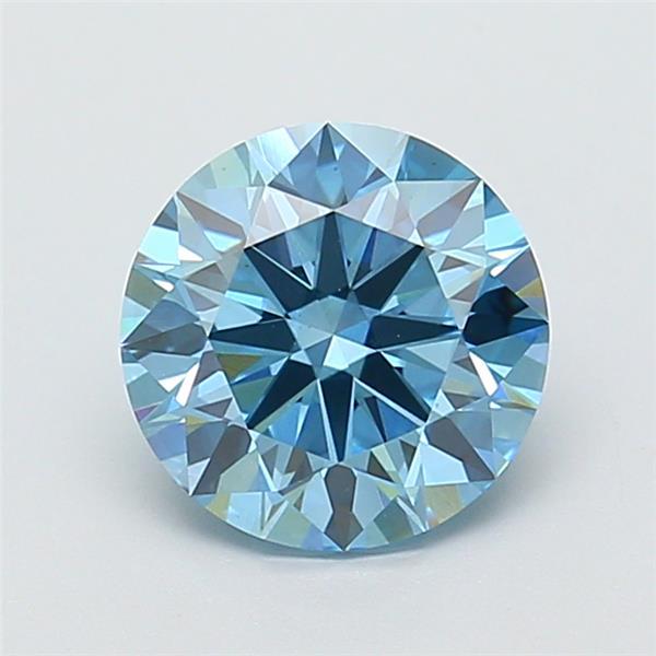 2.08 Ct. Fancy Vivid  Blue Round Lab Grown Diamond