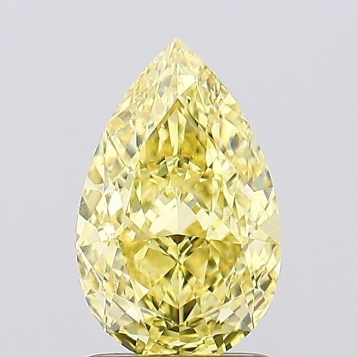 1.63 Ct. Fancy Intense Yellow Pear Lab Grown Diamond