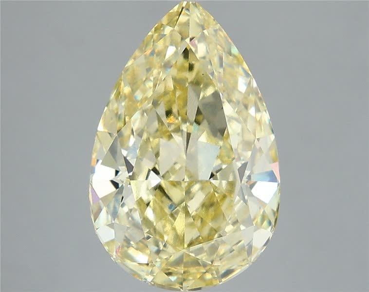 5.08 Ct. Fancy  Yellow Pear Lab Grown Diamond