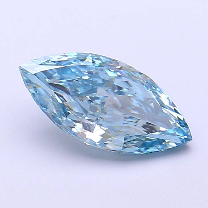 1.55 Ct. Fancy Vivid  Blue Marquise Lab Grown Diamond