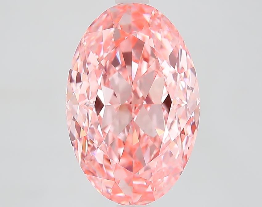 5.10 Ct. Fancy Vivid Pink Oval Lab Grown Diamond